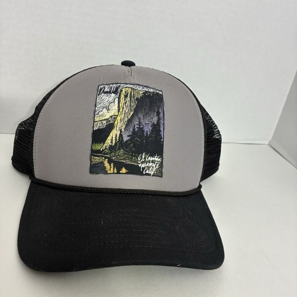 Patagonia Trucker Hat El Capitan Yosemite Mesh Snapback Black Gray